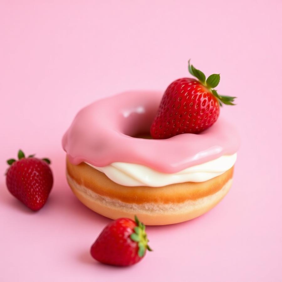 Strawberries & Cream Donut